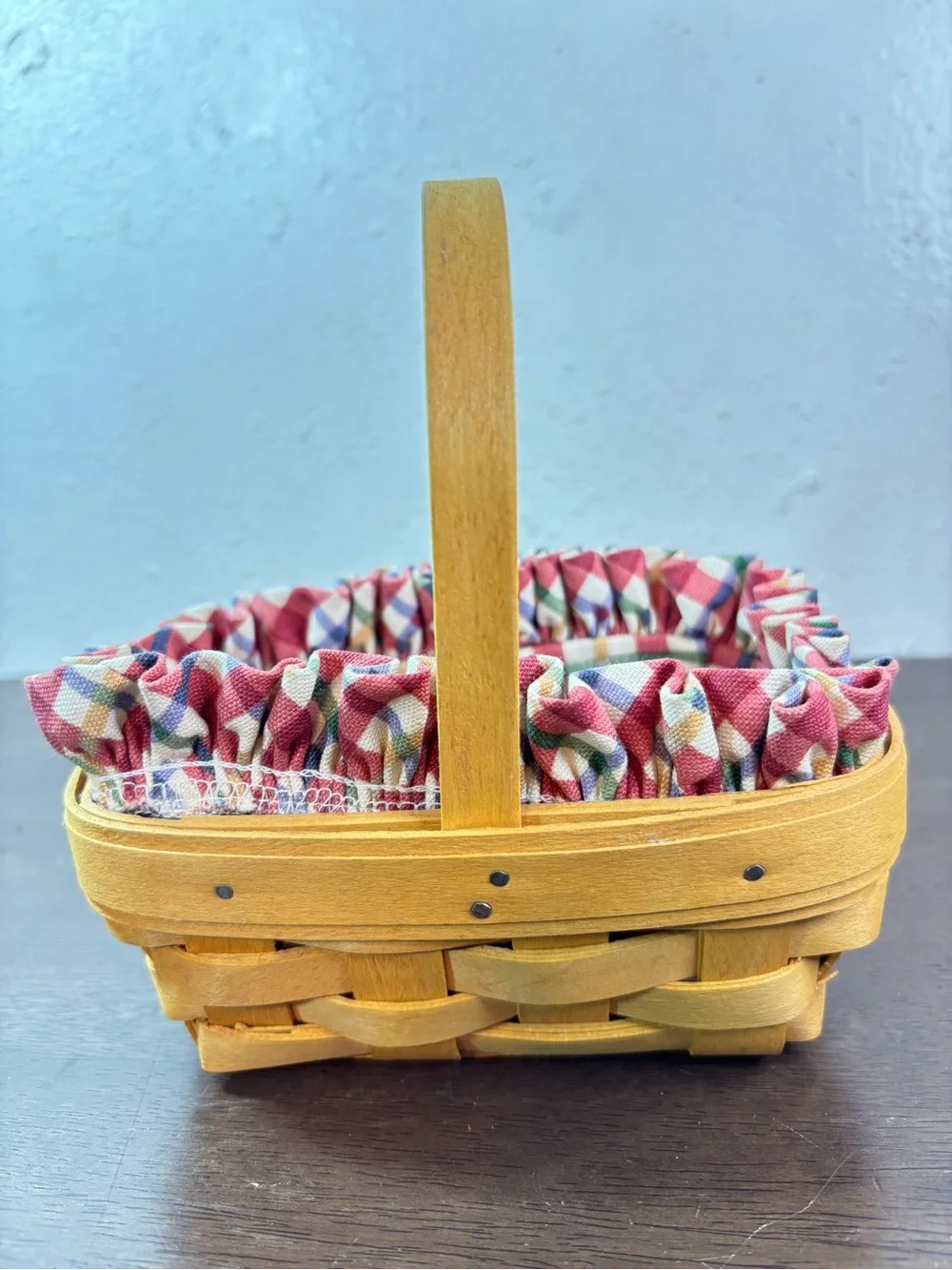 Longaberger Handwoven Small Basket - Natural Wood Tone